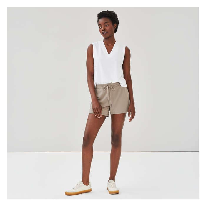 Women's Active Terry Short - Light Brown